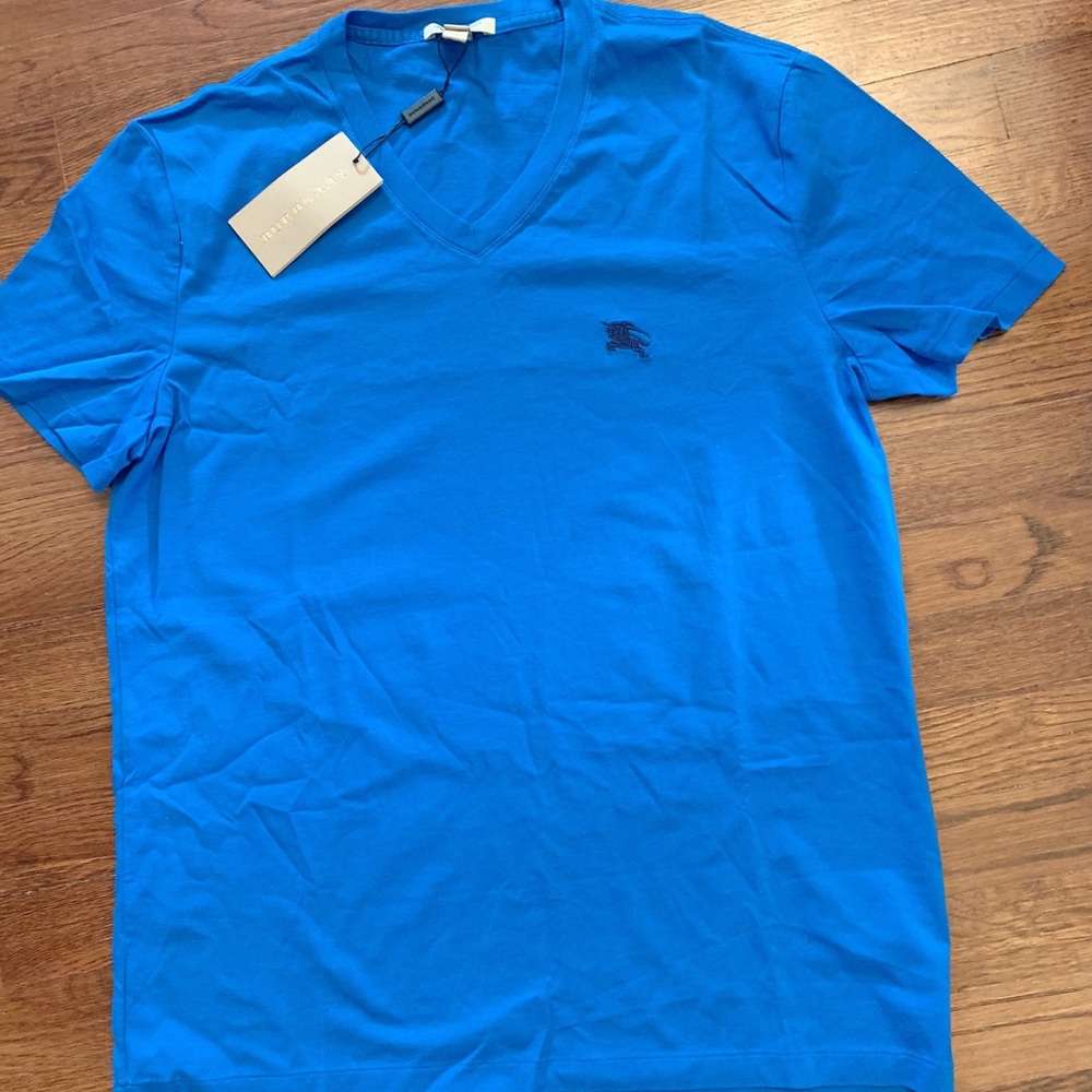Burberry men's v neck t shirt